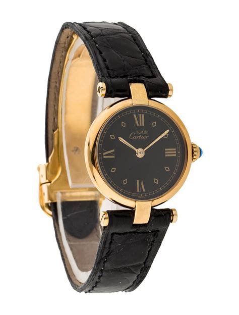 second hand must de cartier watches|must de cartier round watch.